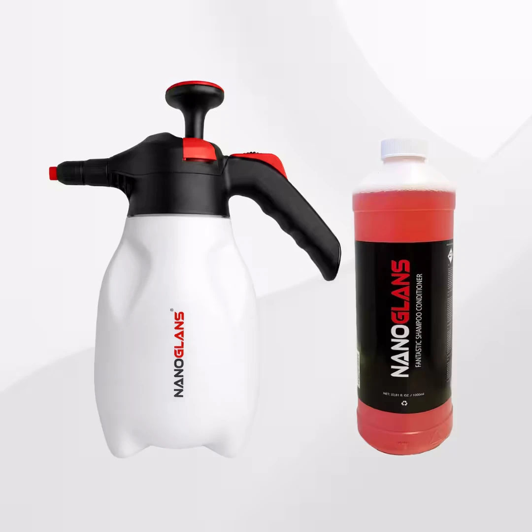 nanoglans hand foamer + fantastic shampoo 1l