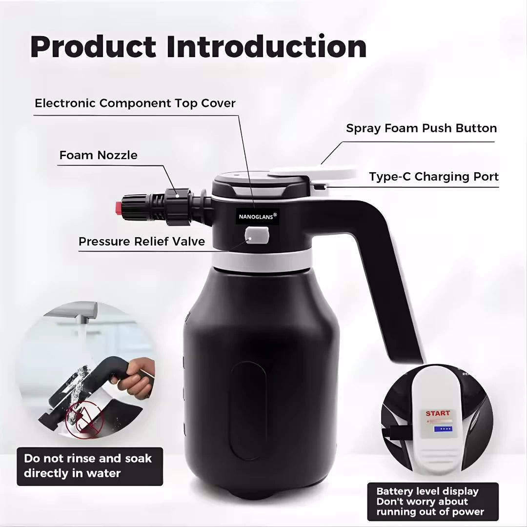 nanoglans e foamer pro met lithium accu