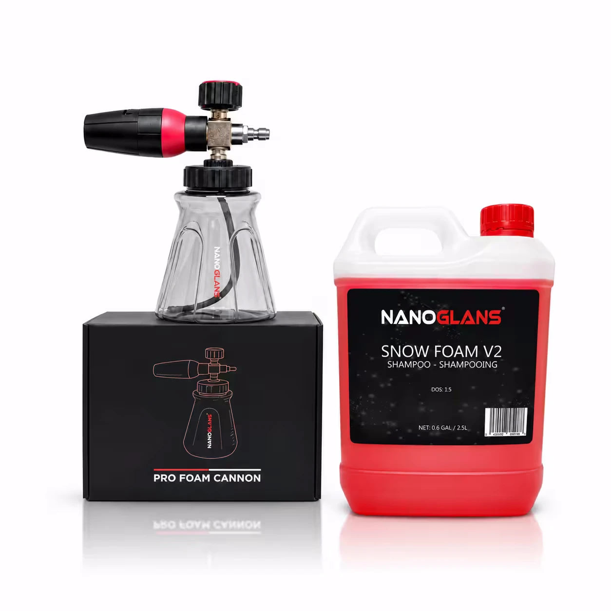 nanoglans pro foam cannon voor hogedruk + snow foam 2,5l