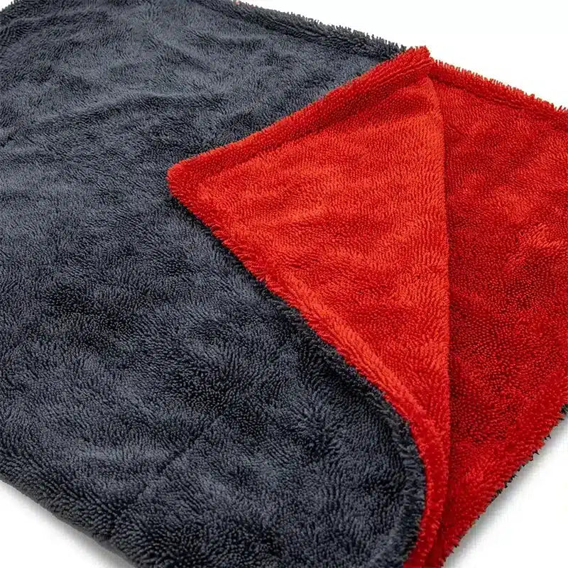 Dubbelzijdige microvezeldoek, zwart en rood