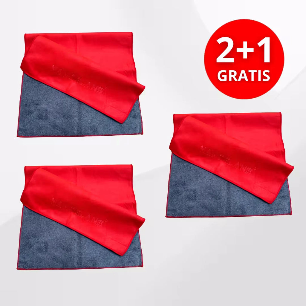 microvezel dubbelzijdige glasdoek 60 x 30cm | 2+1 gratis