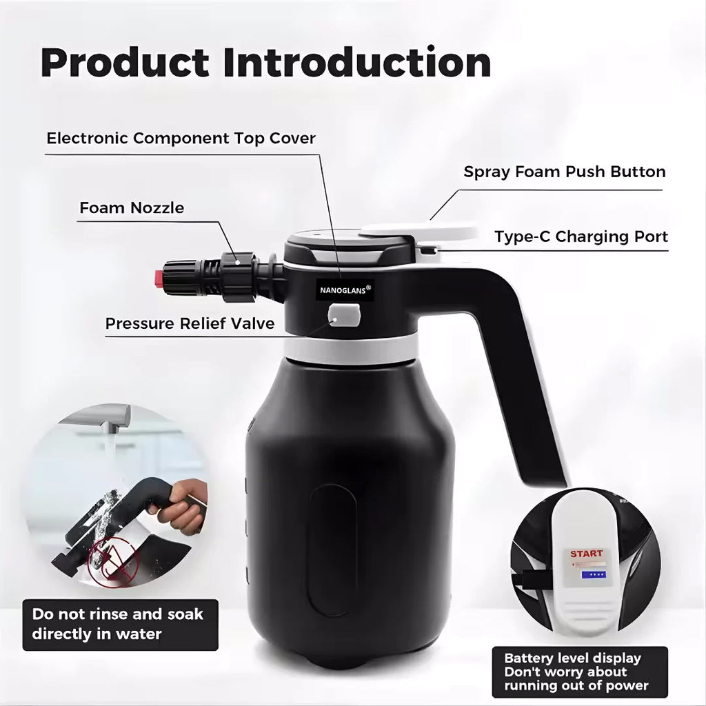nanoglans e foamer pro met lithium accu