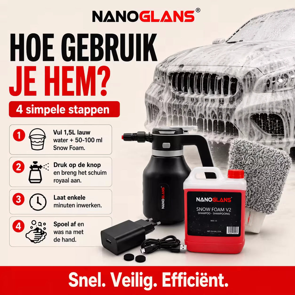 nanoglans e foamer pro met lithium accu set