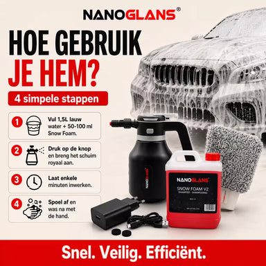 nanoglans e foamer pro met lithium accu set