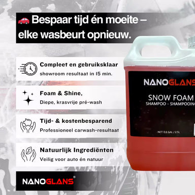 nanoglans foam &amp; water spray gun + nanoglans snow foam v2 shampoo