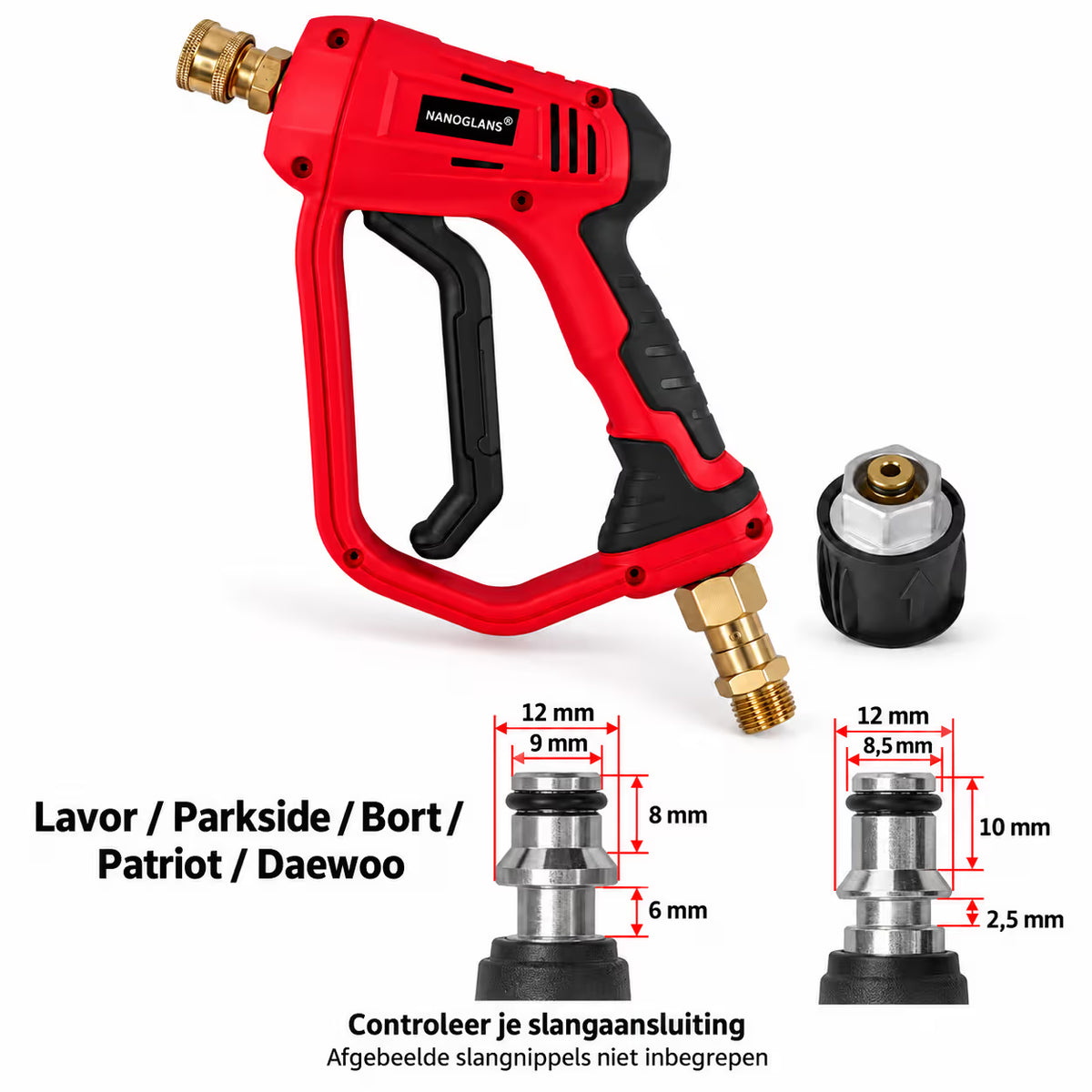 Hogedrukpistool PRO met Swivel – Nanoglans Detailing Gun
