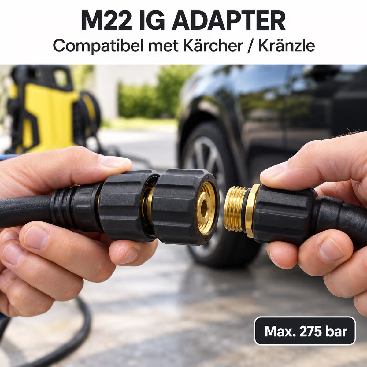 M22 IG Adapter voor Kärcher & Kränzle – 275 bar