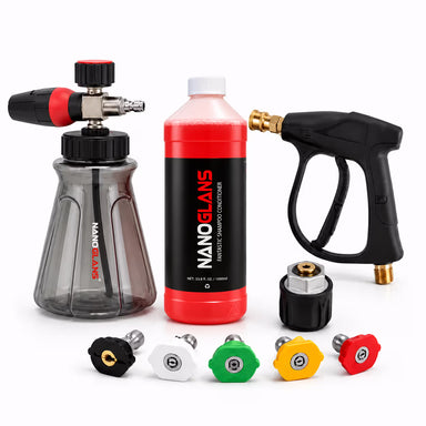 Nanogloss Foam Set | Pro Cannon for High Pressure with High-Pressure Gun & 2.5l Snow Foam for Kärcher