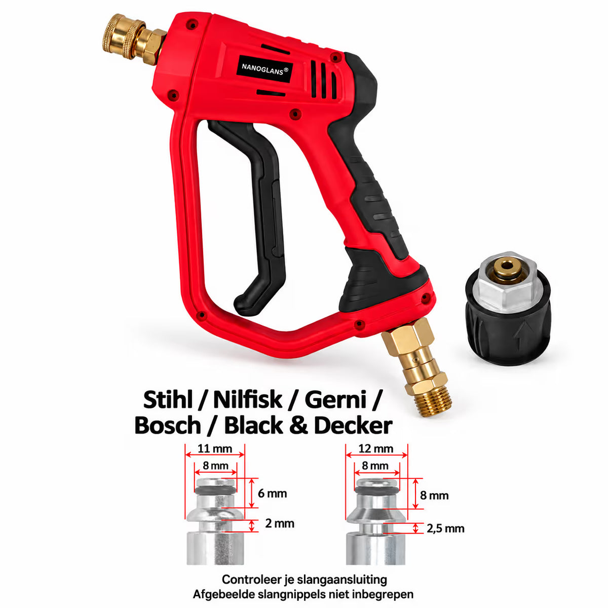Hogedrukpistool PRO met Swivel – Nanoglans Detailing Gun