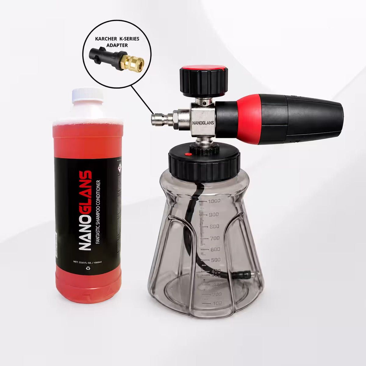 Nanoglans Foam Cannon for Pressure Washer with FREE Fantastic Shampoo 1l