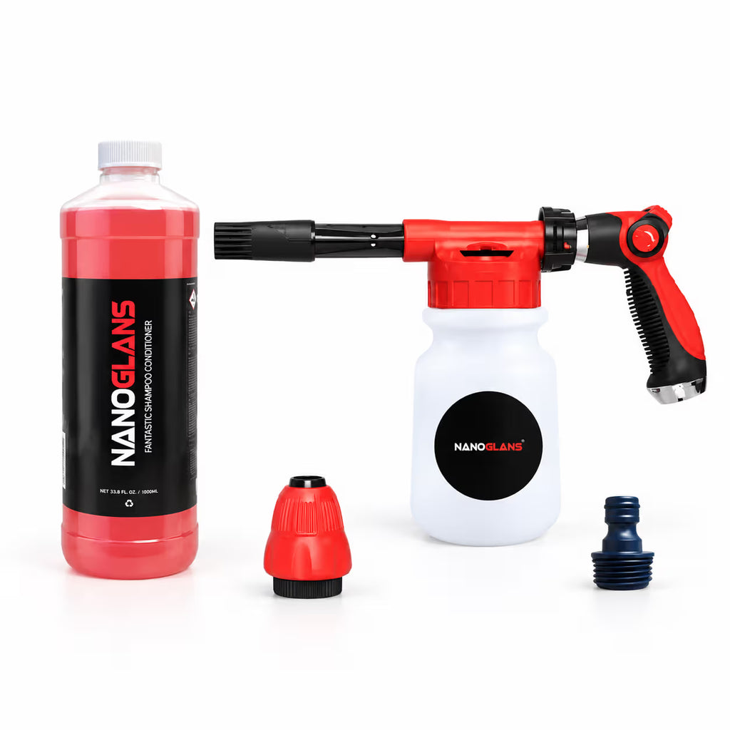 Pistolet mousse et pulvérisateur d'eau Nanoglans + Shampoing Fantastique 1L
