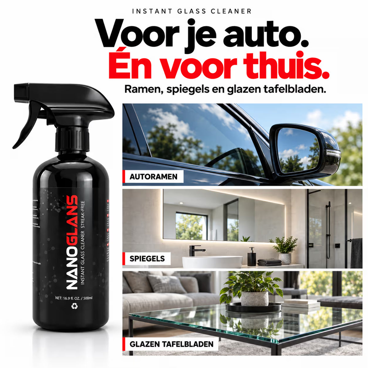 INSTANT GLASS CLEANER 500ML