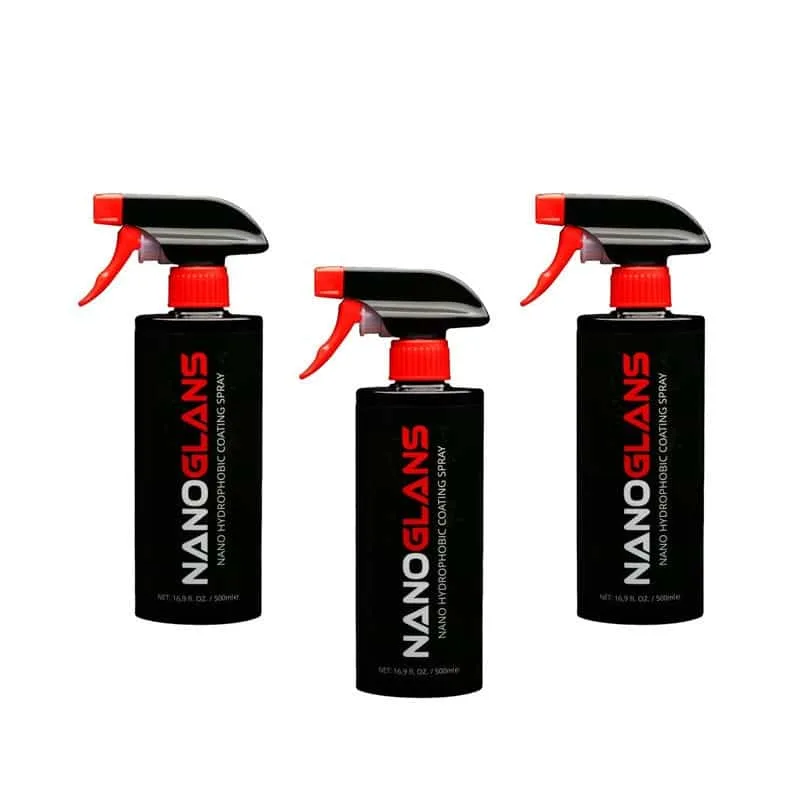 Nanoglans auto coating spray - 500ml (3-pack) – Image 9