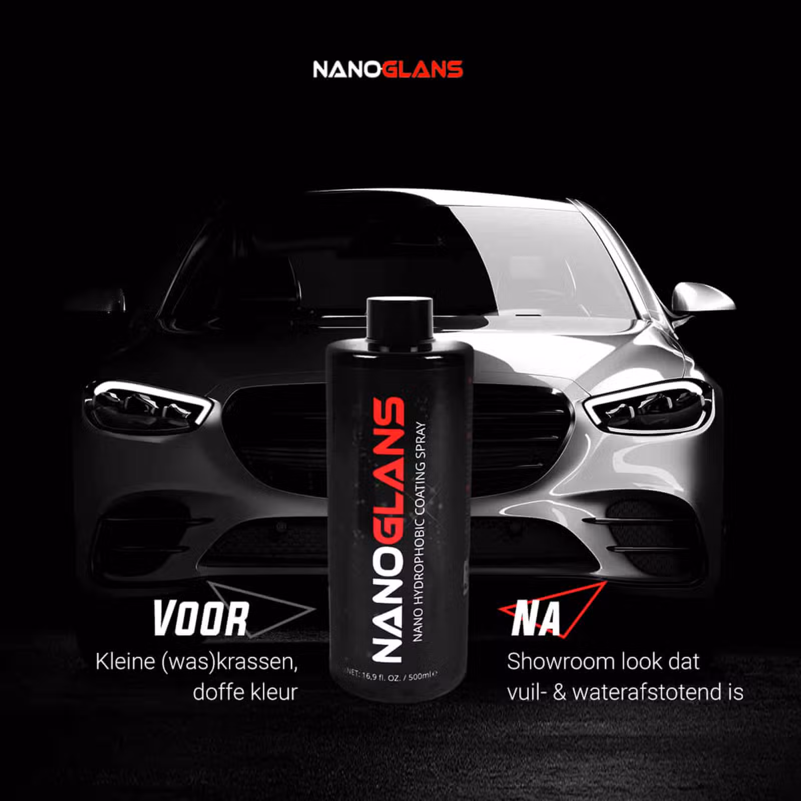 Polish pour voitures Nanoglans avec effet showroom.
