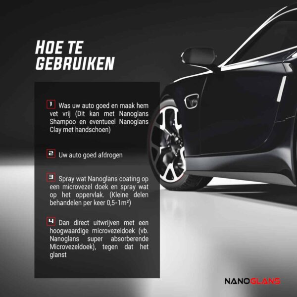 Instructies voor auto coating met Nanoglans.