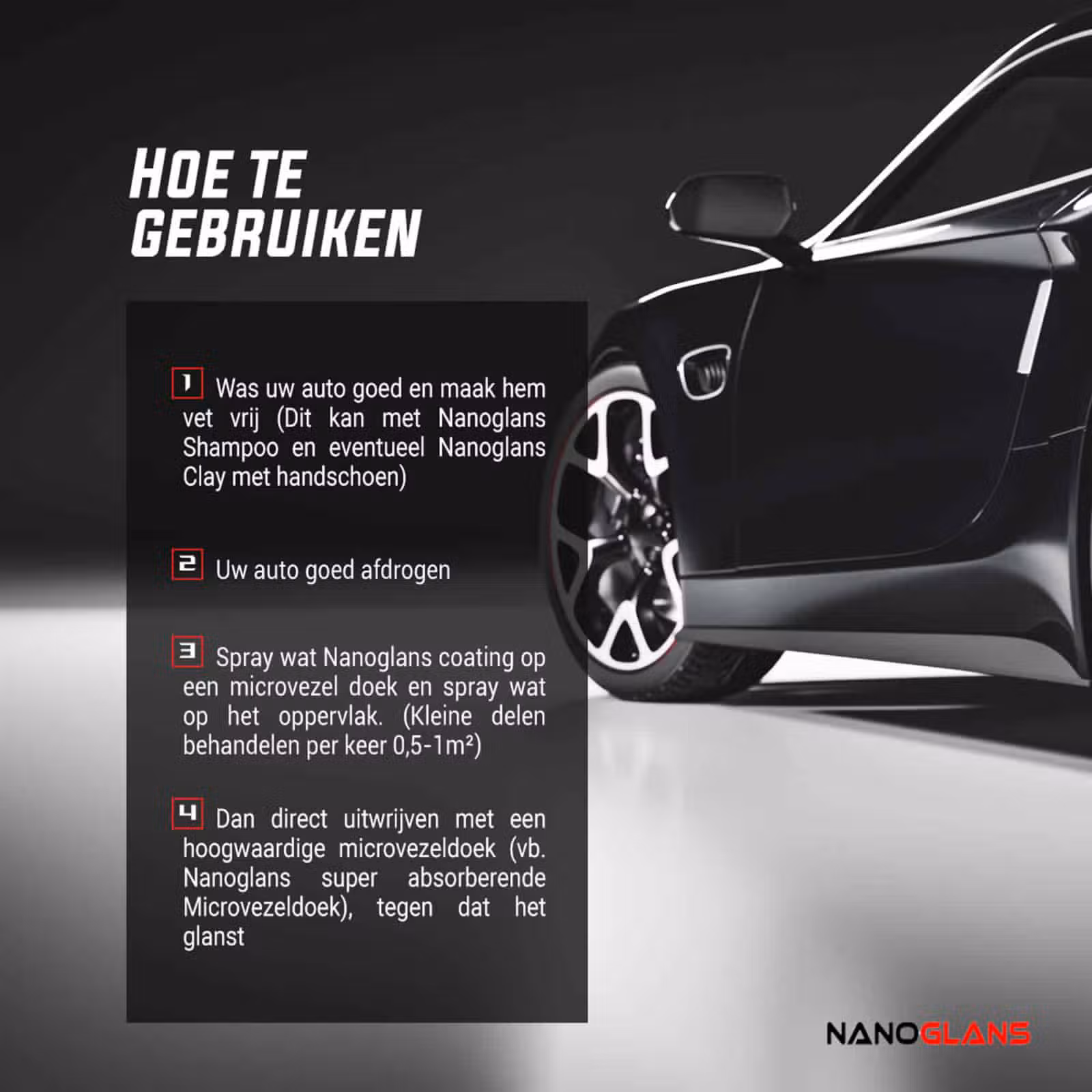 Instructions pour le revêtement automatique avec Nanoglans.