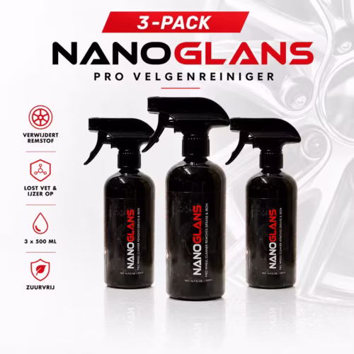 nanoglans pro wheel cleaner & removes grease & iron | 500ml (3 pack)