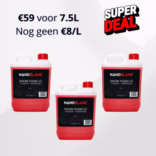 nanoglans snow foam shampoo 2.5l v2 pre wash 2+1 gratis