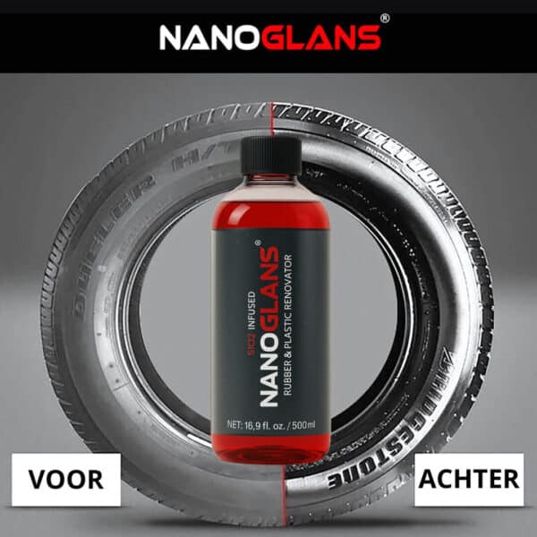 Nanoglans RUBBER & PLASTIC RENOVATOR SIO2 infused 500ML - Afbeelding 3