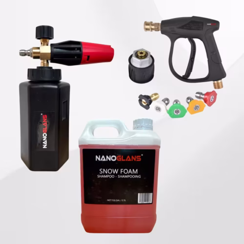 Nanoglans Foam set | Cannon voor Hogedruk met Hogedrukpistool & 2,5l snow foam voor Kärcher