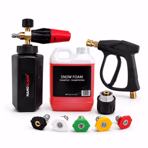nanoglans foam set | cannon voor hogedruk met hogedrukpistool & 2,5l snow foam voor kärcher